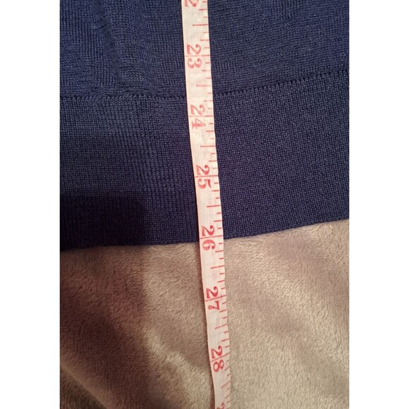 Banana Republic Men's Merino Wool Warm Sweater Blue Crew Neck Cozy Knit Medium - Picture 8 of 10